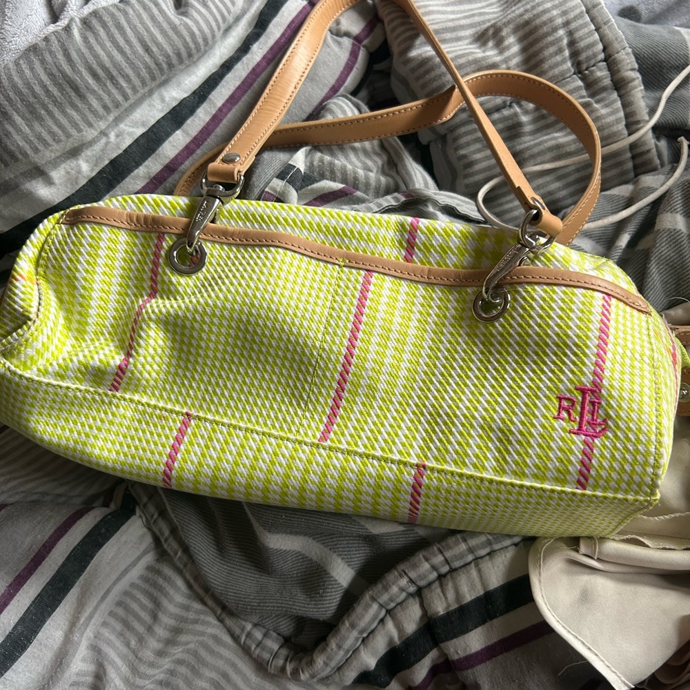 Ralph Lauren Women's Yellow Striped Bag